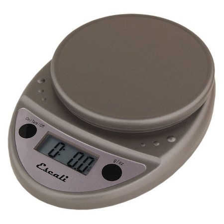 Escali Scale, Digital, Round, 11 lb./5kg, Metallic SCDG11M