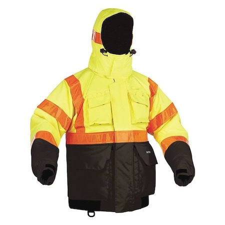 Kent Safety Flotation Jacket, Hi Vis, Deluxe, Hood, 3XL 151800-410-070-23