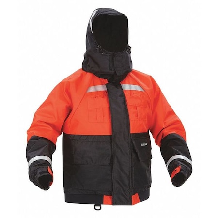 Kent Safety Flotation Jacket, Deluxe, Hood, Org, 2XL 151800-200-060-23
