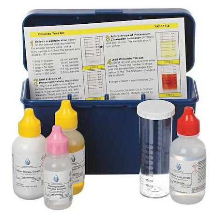 Aquaphoenix Scientific Chloride Kit, 10/25/50/100/500ppm As Cl TK1113-Z