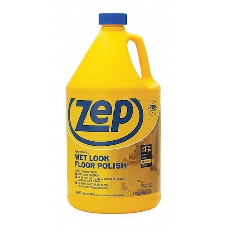 Zep Wet Look Floor Finish, 1 gal., PK4 ZUWLFF128
