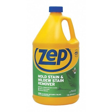 Zep Mold and Mildew Stain Remover, 1 gal. Jug, Slight Chlorine, Clear, 4 PK ZUMILDEW128