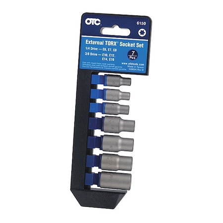 Otc External Torx Socket Set, 7pcs. 6150
