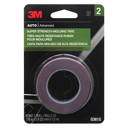 3M Automotive Tape, 7/8 in W, Foam 03615
