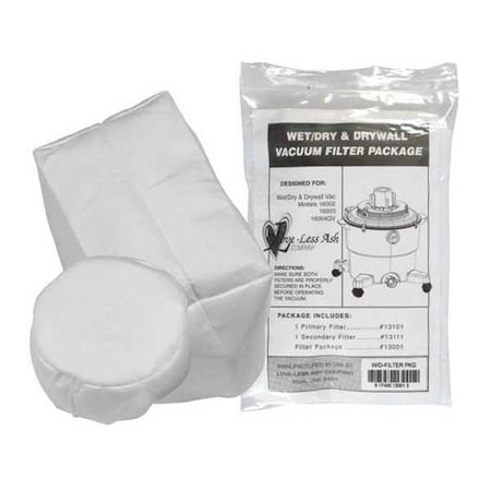 Dustless Technologies DustlessVac Wet/Dry Filter Package, Pk2 13001