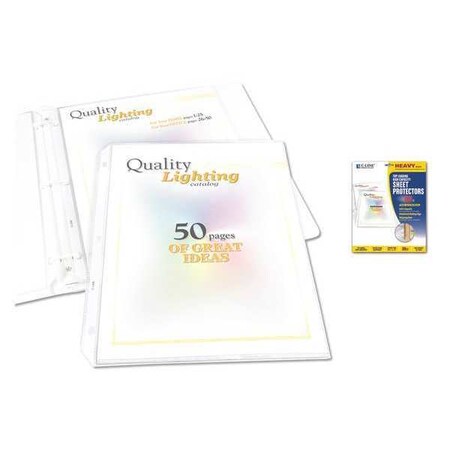 C-Line Products Hi-Cap Page Protector, Poly, Clear, PK75 62020BNDL3BX