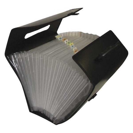 C-Line Products Expanding File 8-1/2 x 14", 21 Pocket, Black 58320