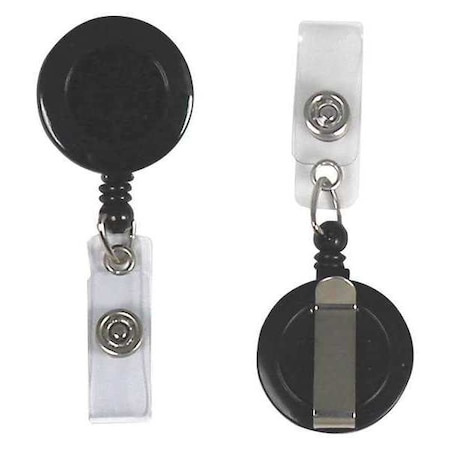 C-Line Products ID Card Rolls, Retracting, Black, PK25 89221