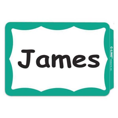 C-Line Products Badges, Border, Green, 3-1/2x2-1/4", PK1000 92263BNDL10BX
