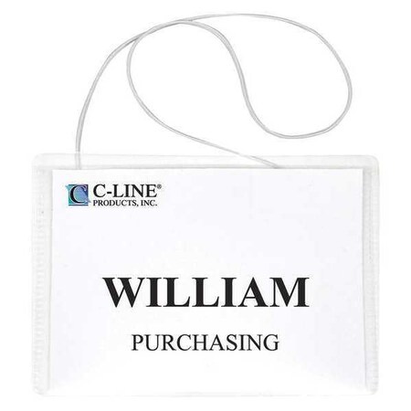 C-LINE PRODUCTS Hang Name Badge, Inserts, 4 x 3", PK50 96043