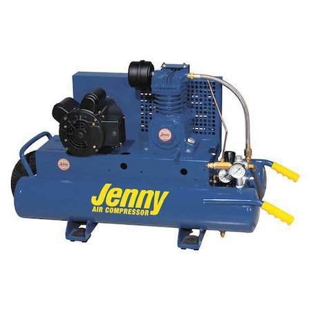 Jenny Air Compressor, Wheeled Portable, 6.2 cfm K15A-8P-115/1-DU