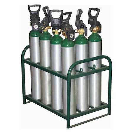 Saftcart Medical Gas Cart, 12 Cylinder., 21"Wx21"H, 27 lb. MDE-12S