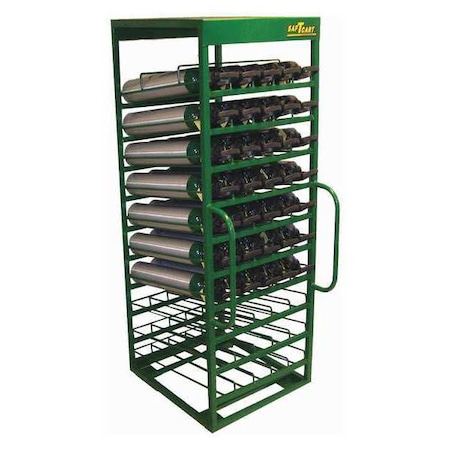 Saftcart Med Gas Cart, Horizontal, 27"Wx78"H, 246 lb. MDE-50HS