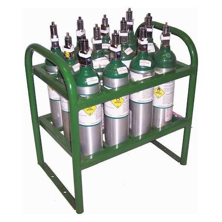 Saftcart M6 Medical Cart, 12 Cyl., 21"W x21"H, 19 lb. MM6-12S