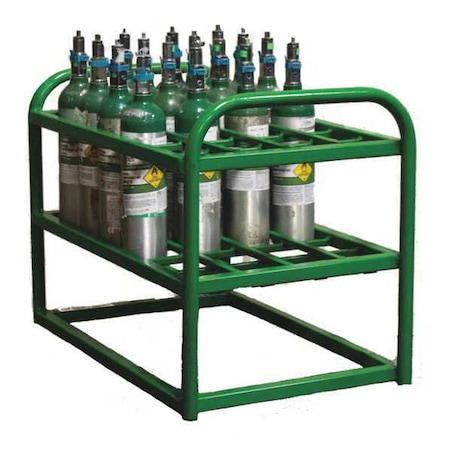 Saftcart M6 Medical Cart, 24 Cyl., 28"W x38"H, 51 lb. MM6-24S