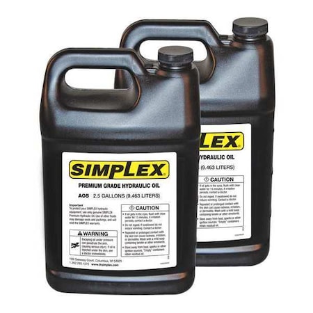 Simplex Hydraulic Oil, 5 gal. AO5