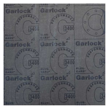 GARLOCK BLUE-GARD Gasket Sheet, Garlock 3400, 30 x 30 x1/32" 3400-30032