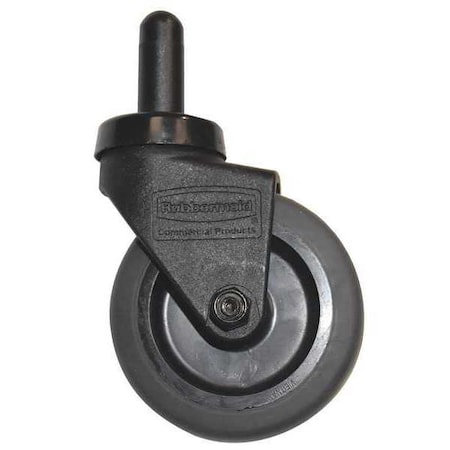 Rubbermaid Commercial Caster, Quiet, 3", Gray, WB Trolley GRFG1990704