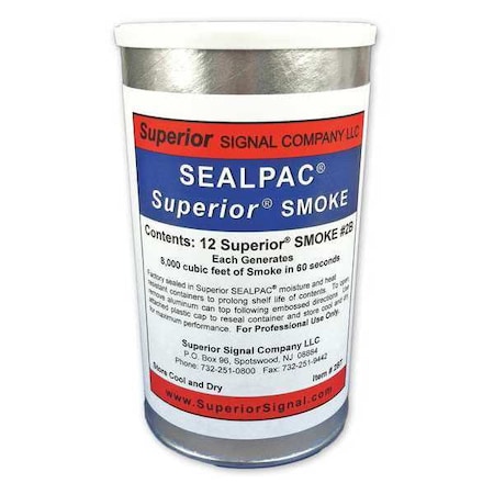 Superior Smoke Large Smoke Candles, 60 sec., PK12 2BT