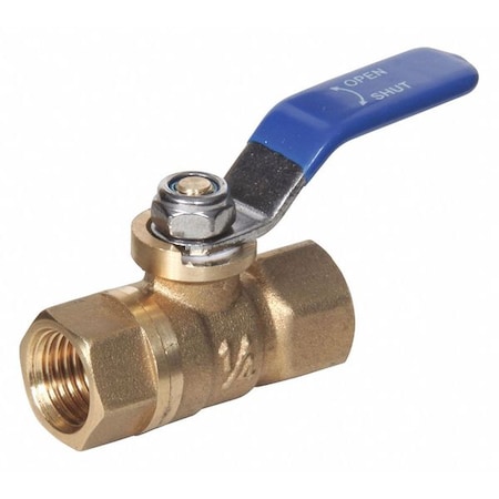 Midwest Control Mini Brass Ball Valve, 1/4 in FPT, 600 PSI, Vinyl Grip Lever Handle G-MFBV-25