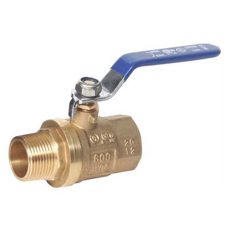 Midwest Control Brass Ball Valve, 1-1/2" MPT X FPT KTCM-150
