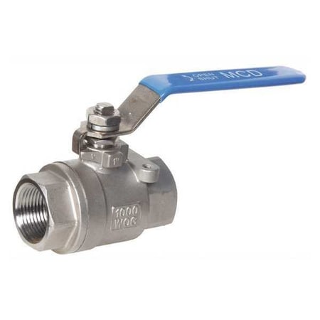 Midwest Control Ball Valve, 3/8", FPT, 316SS, 1000 CWP SSR-38