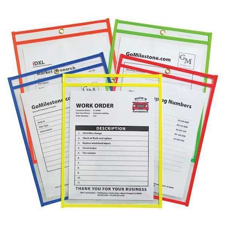 C-Line Products Shop Ticket Holder, Neon Color, 9x12", PK25 43910