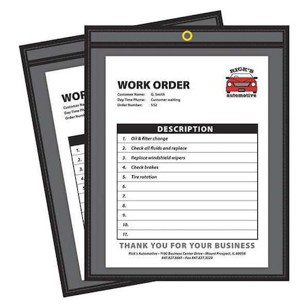 C-Line Products Shop Ticket Holders, 1 Side, 8.5x11", PK25 45911