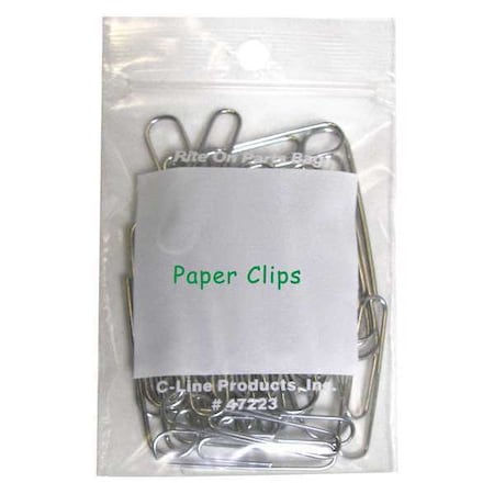 C-Line Products Reclosable Write-On Bags, 2" x 3", 1000 PK 47223