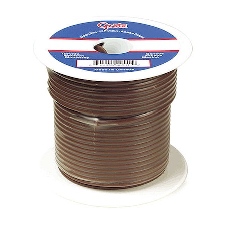 Grote Primary Wire, GPT, 14 AWG, Copper, Brown, PVC Jacket, Stranded 87-7001