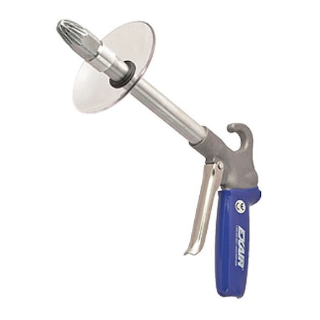 Exair Safety Air Gun, 35 CFM, 6" Ext, Shield, Air Gun Body Style: Ergonomic 1250-6-CS