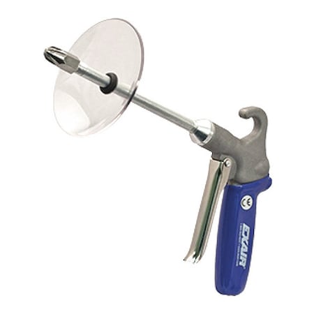 Exair Safety Air Gun, 10 CFM, 6" Ext, Shield, Air Gun Body Style: Ergonomic 1299-6-CS