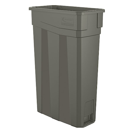 Suncast Commercial 23 gal. Polymer Rectangular Trash Can, Gray TCN2030