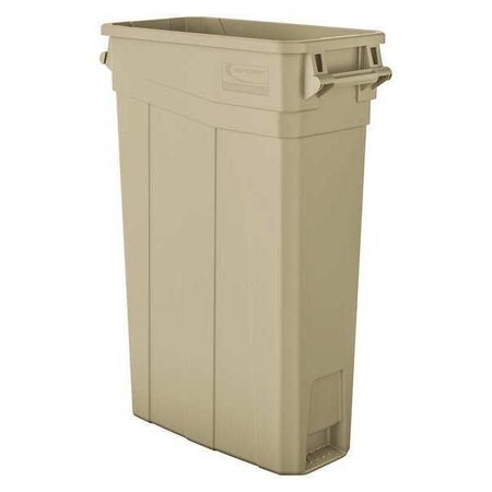 Suncast Commercial 23 gal. Rectangular Trash Can, Sand, Snap-On, Polymer TCNH2030S