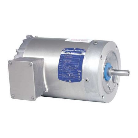 Baldor-Reliance Three-Phase Washdown Motor, 1/2 hp HP, 56C Frame, 230/460V AC Voltage, 1,770 RPM Nameplate RPM VSWDM3538