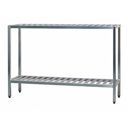 New Age Industrial Metal Shelving Unit, 20"D x 72"W x 48"H, 2 Shelves, Aluminum, Shelf Capacity: 1000 lb. 1024TB