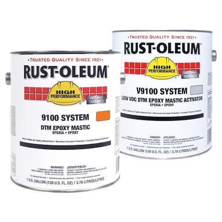 Rust-Oleum Epoxy Activator and Finish Kit, Safety Orange