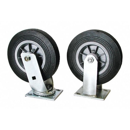 Enpac Wheel Kit, Solid Rubber, 8" dia., 7 lb. 1535