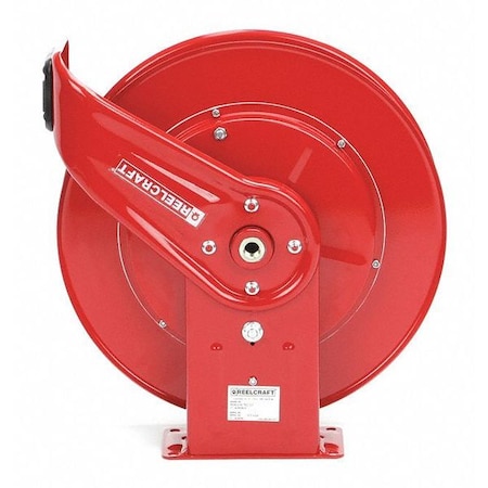 Reelcraft Spring Return Hose Reel, 3/8" Hose Diameter, 50 ft. Length, 500 psi Max. Pressure, Red 7600 OLP