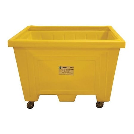 Enpac Tote with Lid & Wheel Kit 35-1/2 in W, 36 in H, Yellow 1510-YE