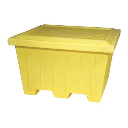Enpac Tote with Lid, 47-1/4 in W, 33 in H, Yellow 1525-YE