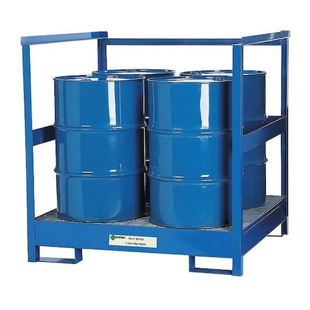 Enpac Spill Pallet, 66 gal66 gal Spill Capacity, 4 Drums, 2,400 lb Load Capacity 9014-BU