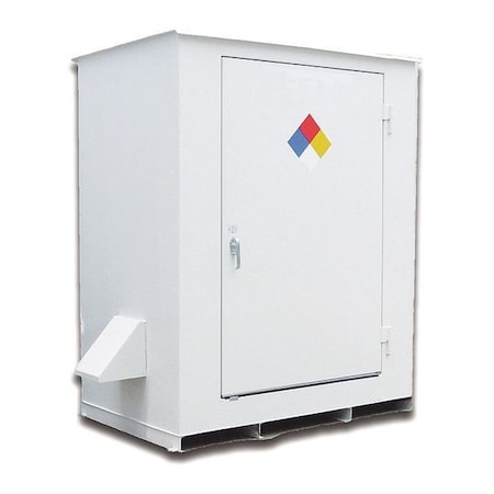Enpac Hazmat Storage Locker, 2 Drum, 96x58x98" 9502-WH