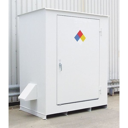 Enpac Hazmat Storage Locker, 4 Drum, 96x70x98" 9504-WH