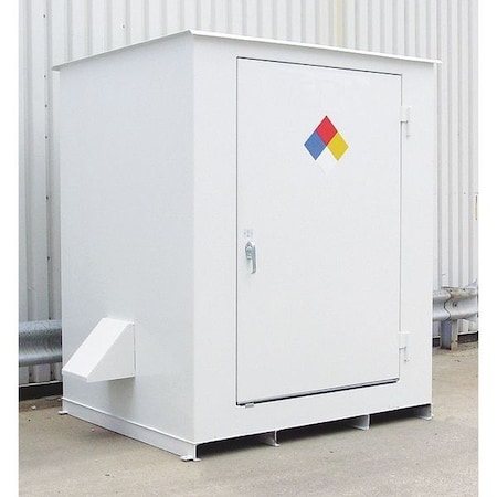 Enpac Hazmat Storage Locker, 6 Drum, 118x70x98" 9506-WH