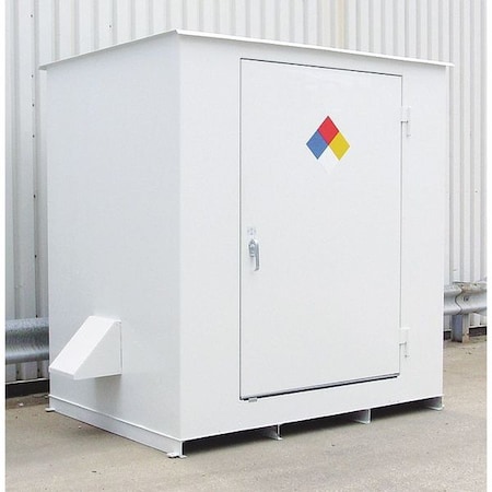 Enpac Hazmat Storage Locker, 8 Drum, 143x70x98" 9508-WH