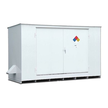 Enpac Hazmat Storage Locker, 12 Drum, 193x70x98" 9512-WH