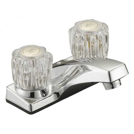 B & K Faucet, Lav 2 Rnd Acrylic Brass Pop Up Sq PK6 221-615H