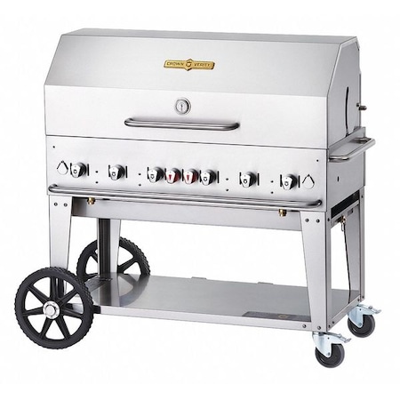 Crown Verity Mobile Grill Roll Dome Package, NG, 48" MCB-48RDP-NG