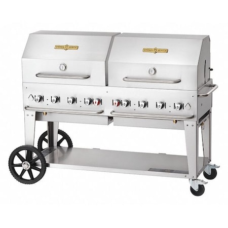 Crown Verity Mobile Grill Roll Dome Package, NG, 60" MCB-60RDP-NG